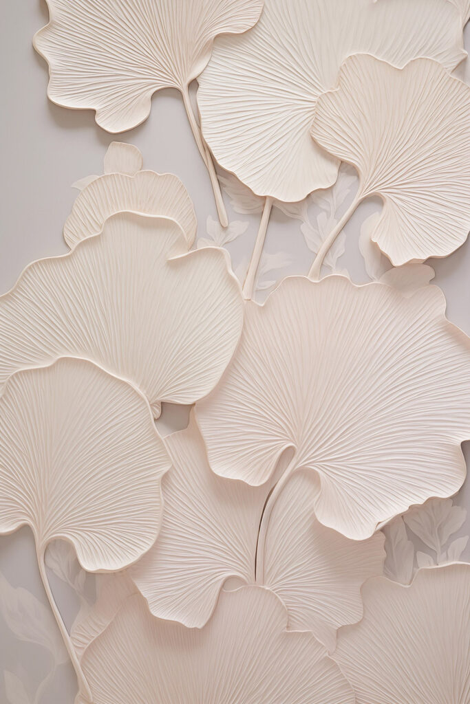 Group of white leaves Group of white leaves