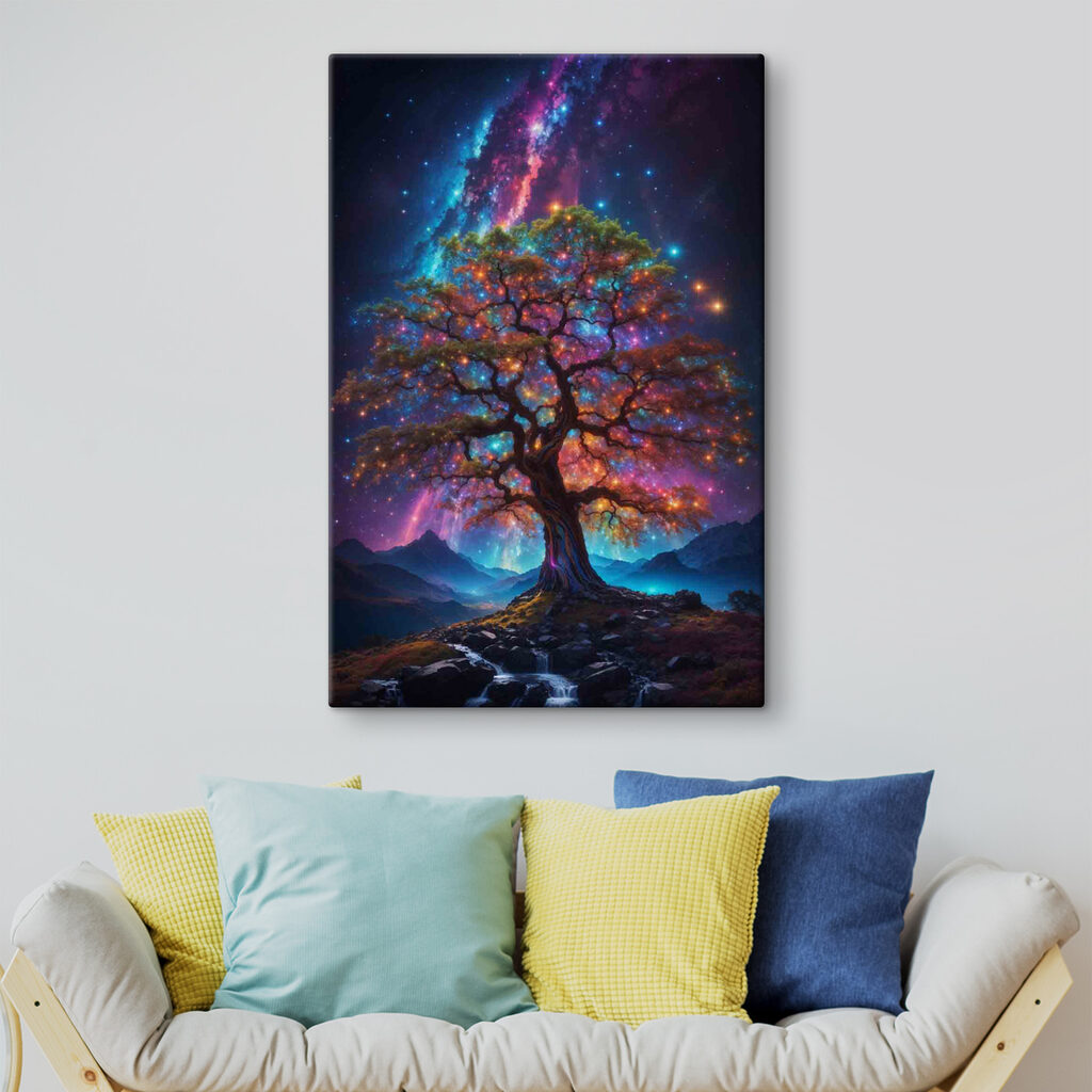 Tree with colorful lights