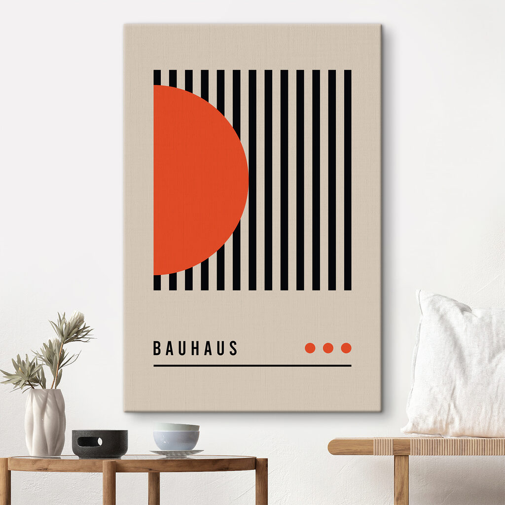 Black and orange geometric shapes