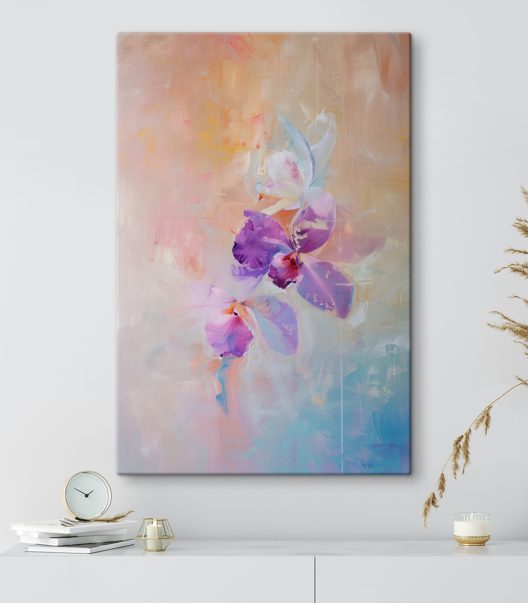 Painting of purple flowers Painting of purple flowers