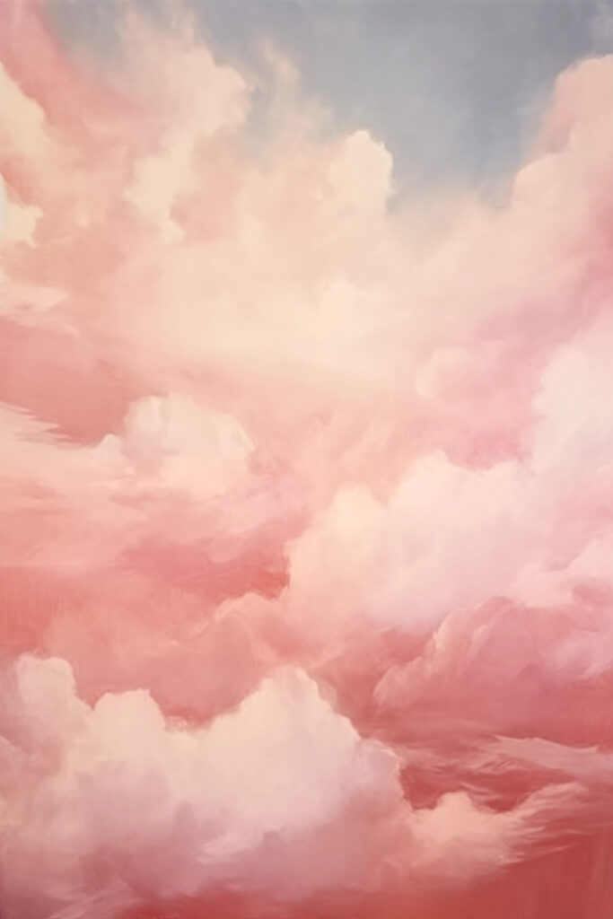 Pink clouds in the sky
