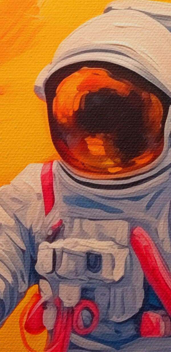 Astronaut držící balón Astronaut držící balón