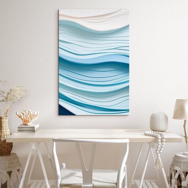 Blue and white wavy lines Blue and white wavy lines