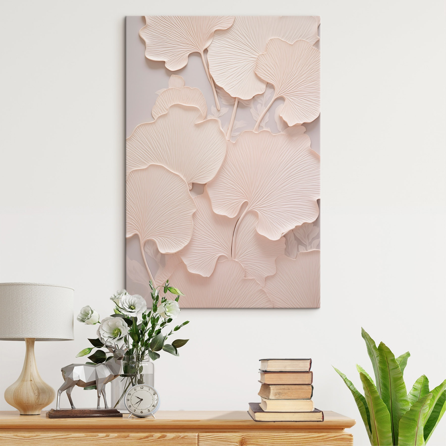 Group of white leaves Group of white leaves