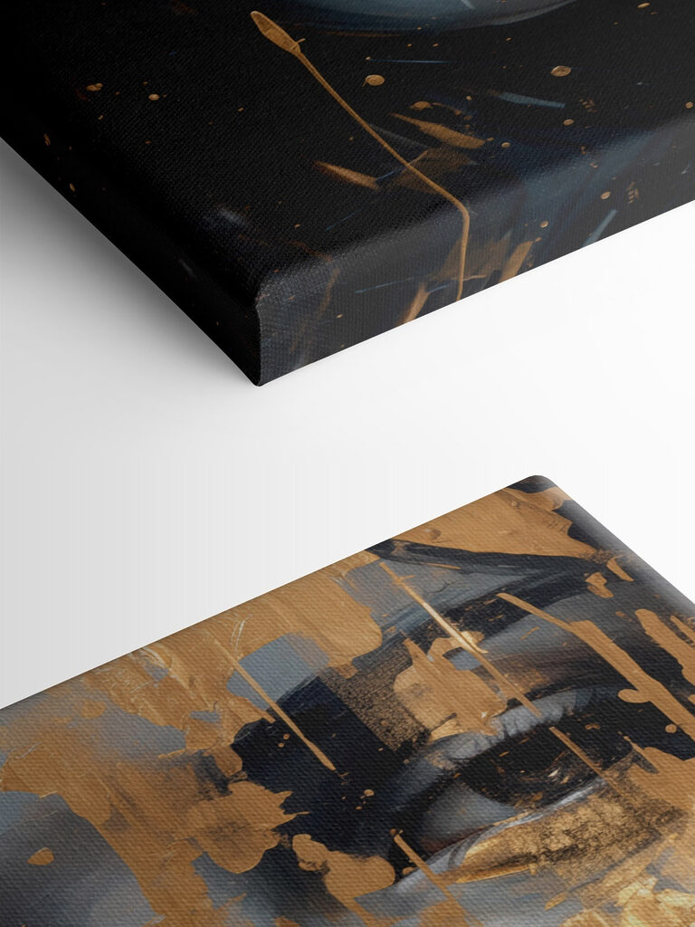 Striking portrait with bold accents Striking portrait with bold accents