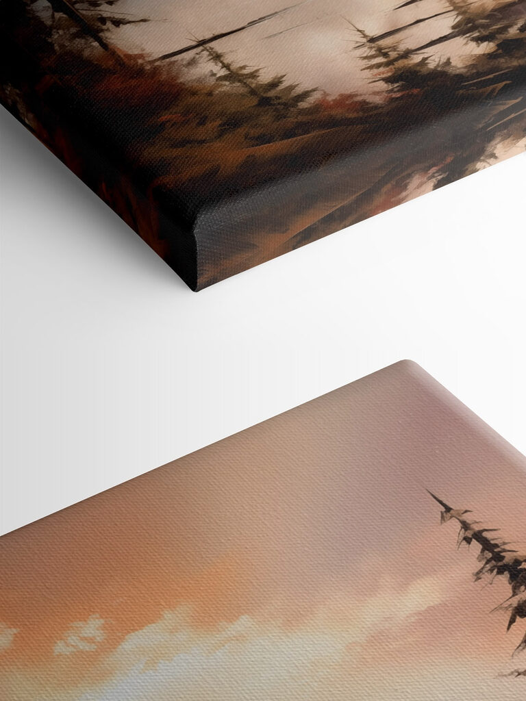 Mountain lake and trees