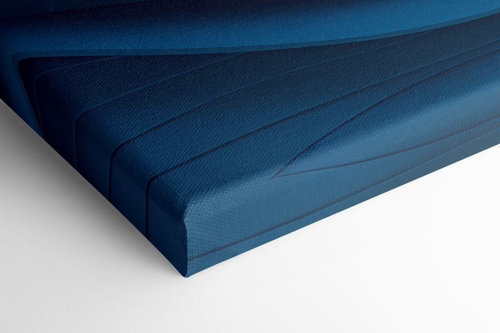 Blue and white wavy lines