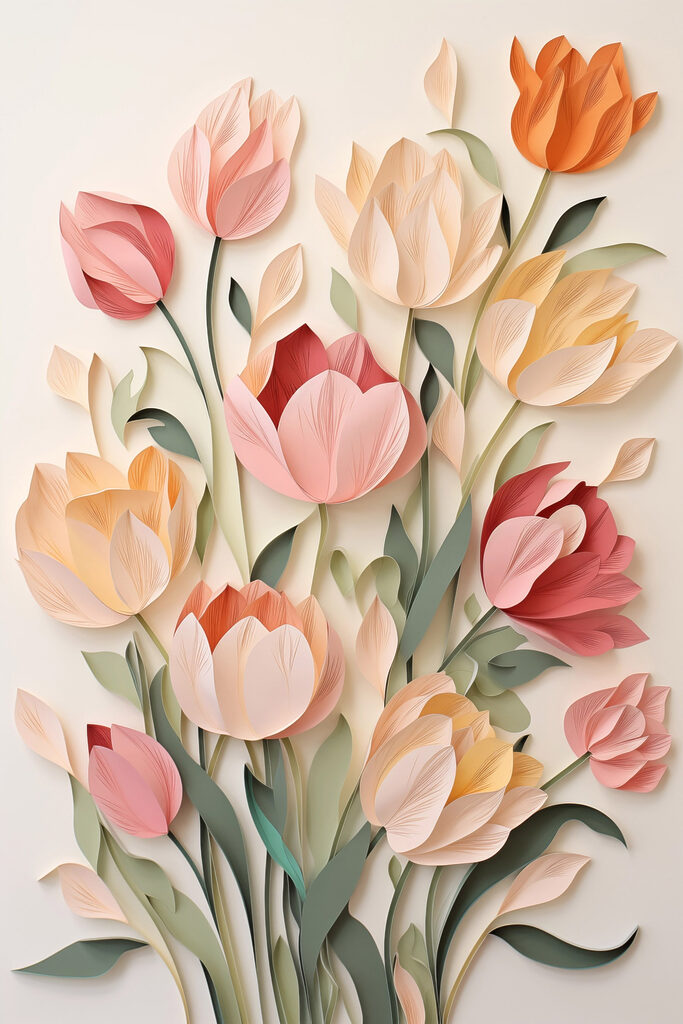Paper cut out of flowers Paper cut out of flowers