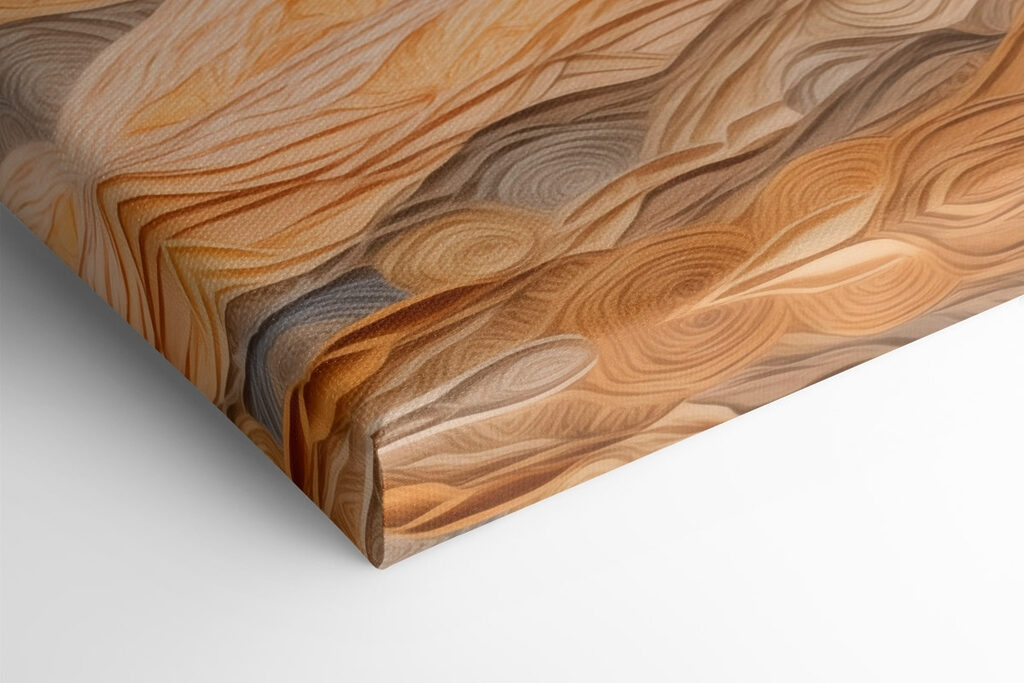 Art piece of fabric with wavy lines