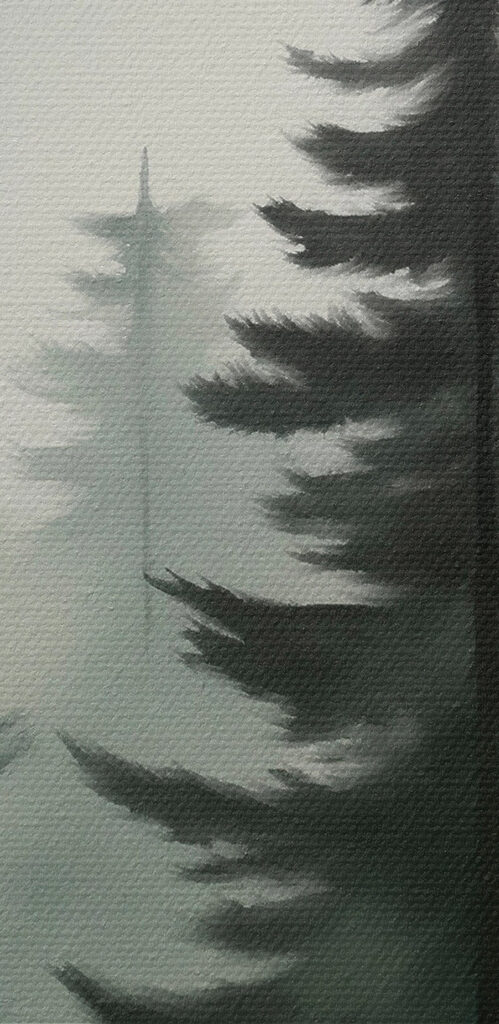 Group of trees in a forest