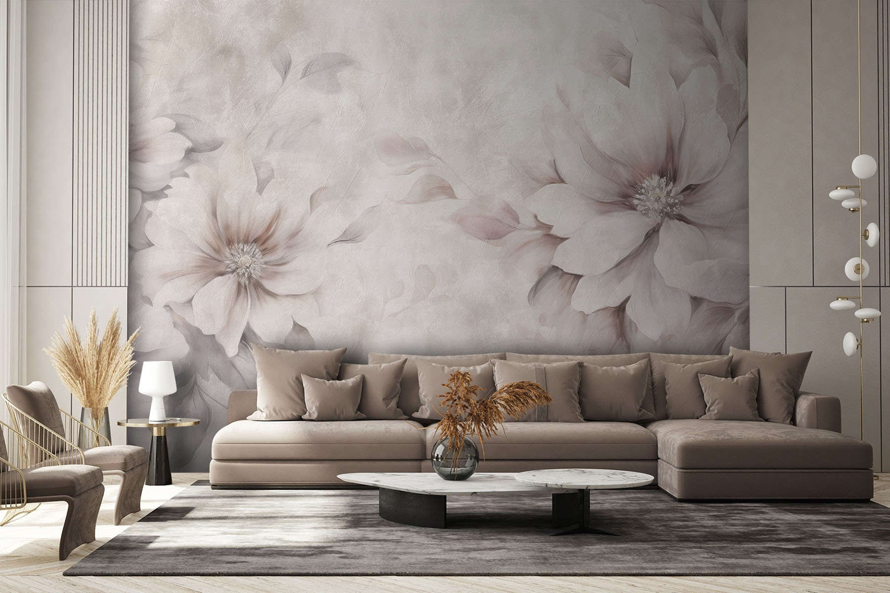 Soft blooms on a delicate background