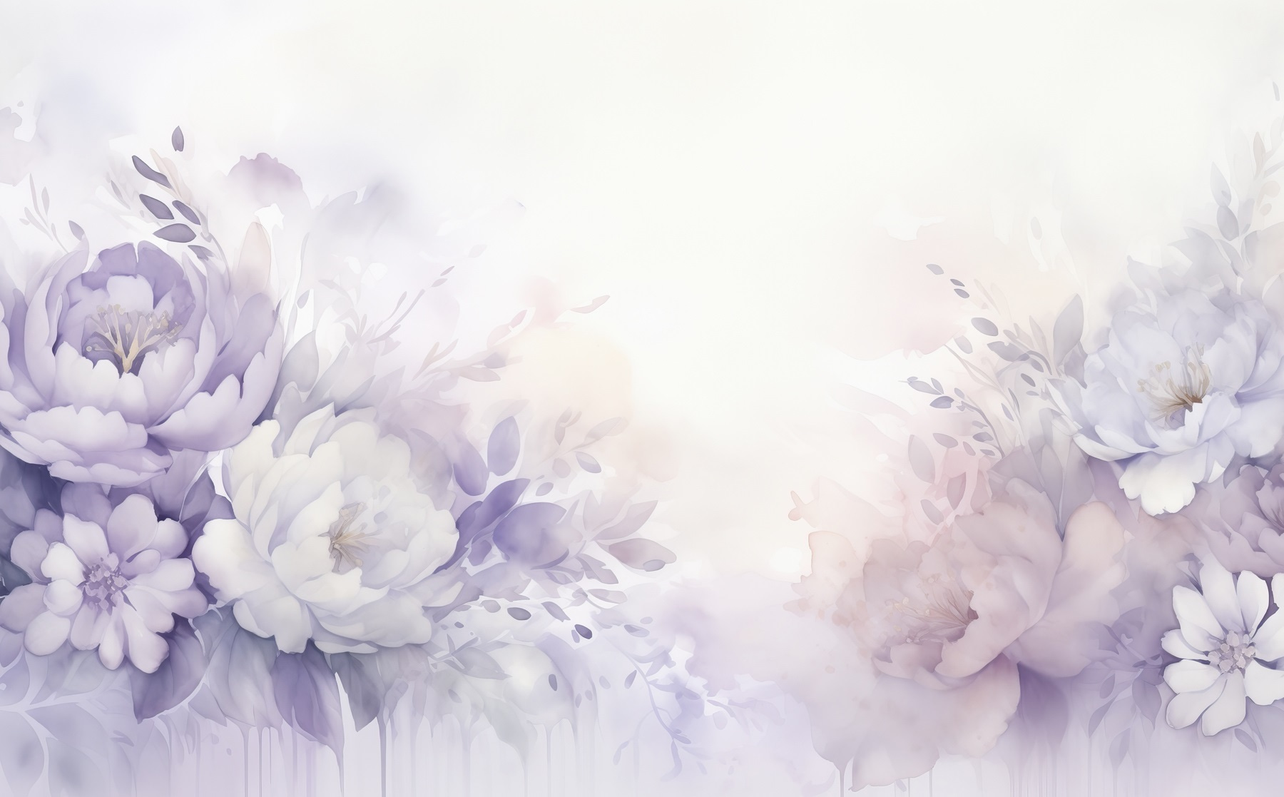 Painting of flowers and leaves Painting of flowers and leaves