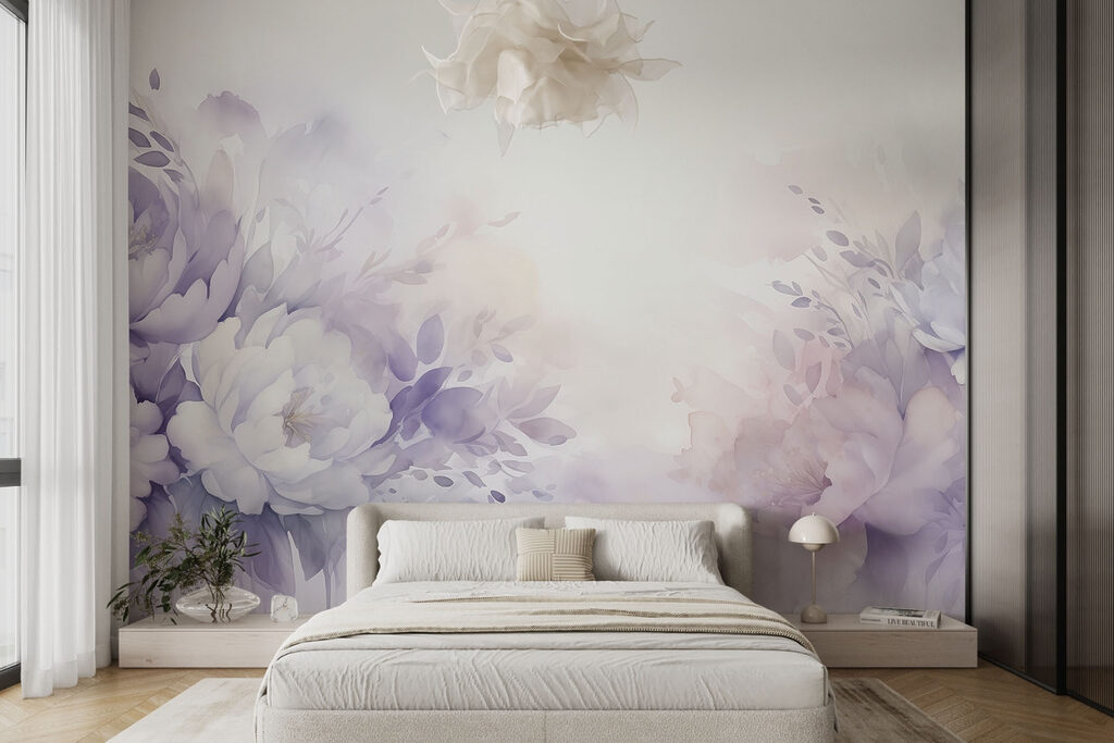 Painting of flowers and leaves Painting of flowers and leaves