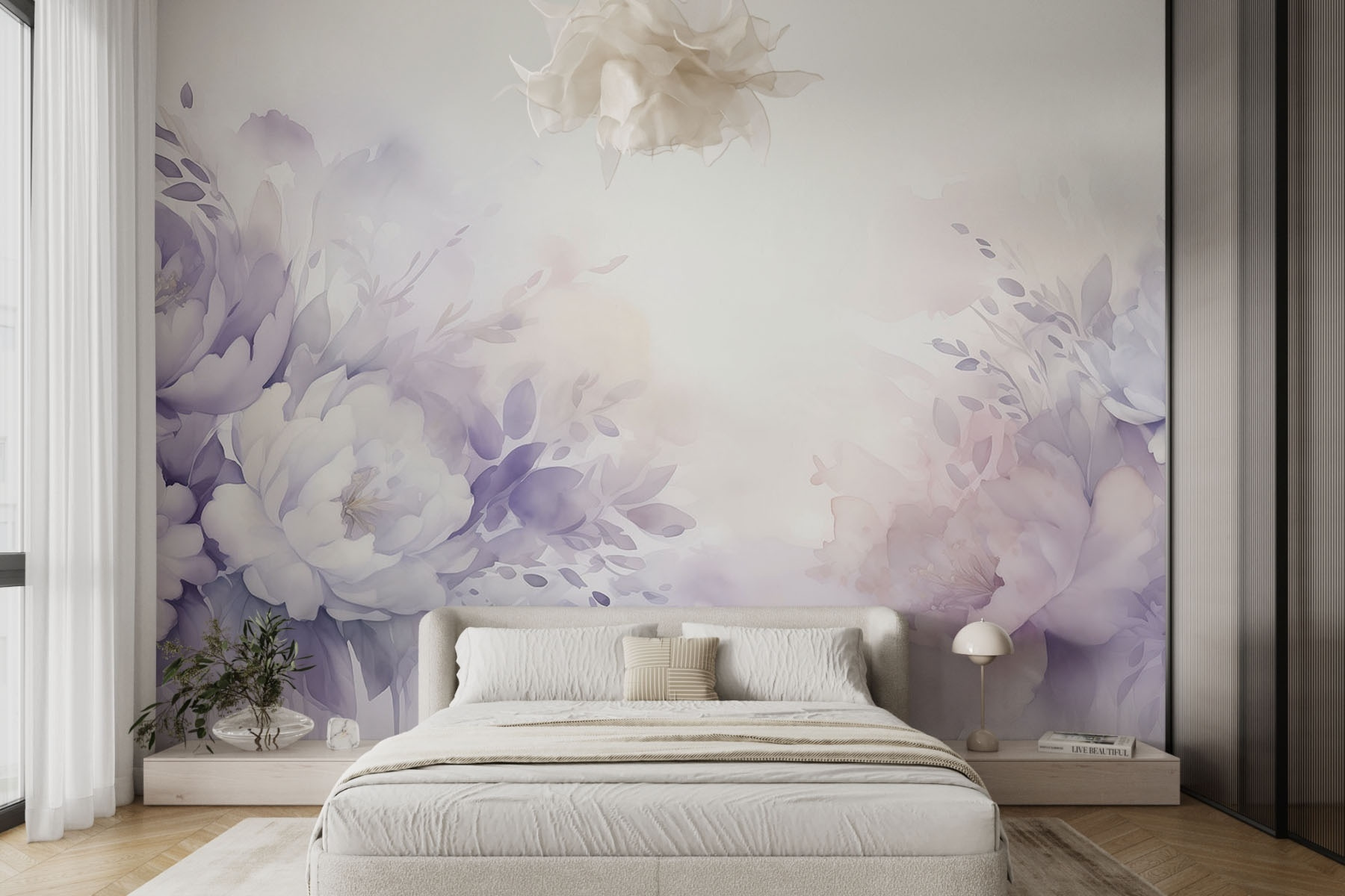 Painting of flowers and leaves Painting of flowers and leaves