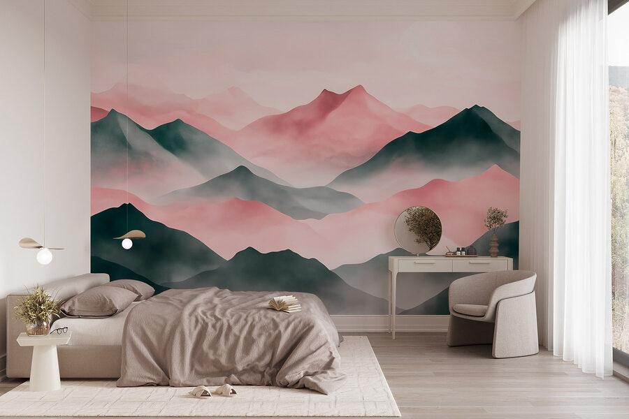 Fototapeta Horské pásmo s mlhou