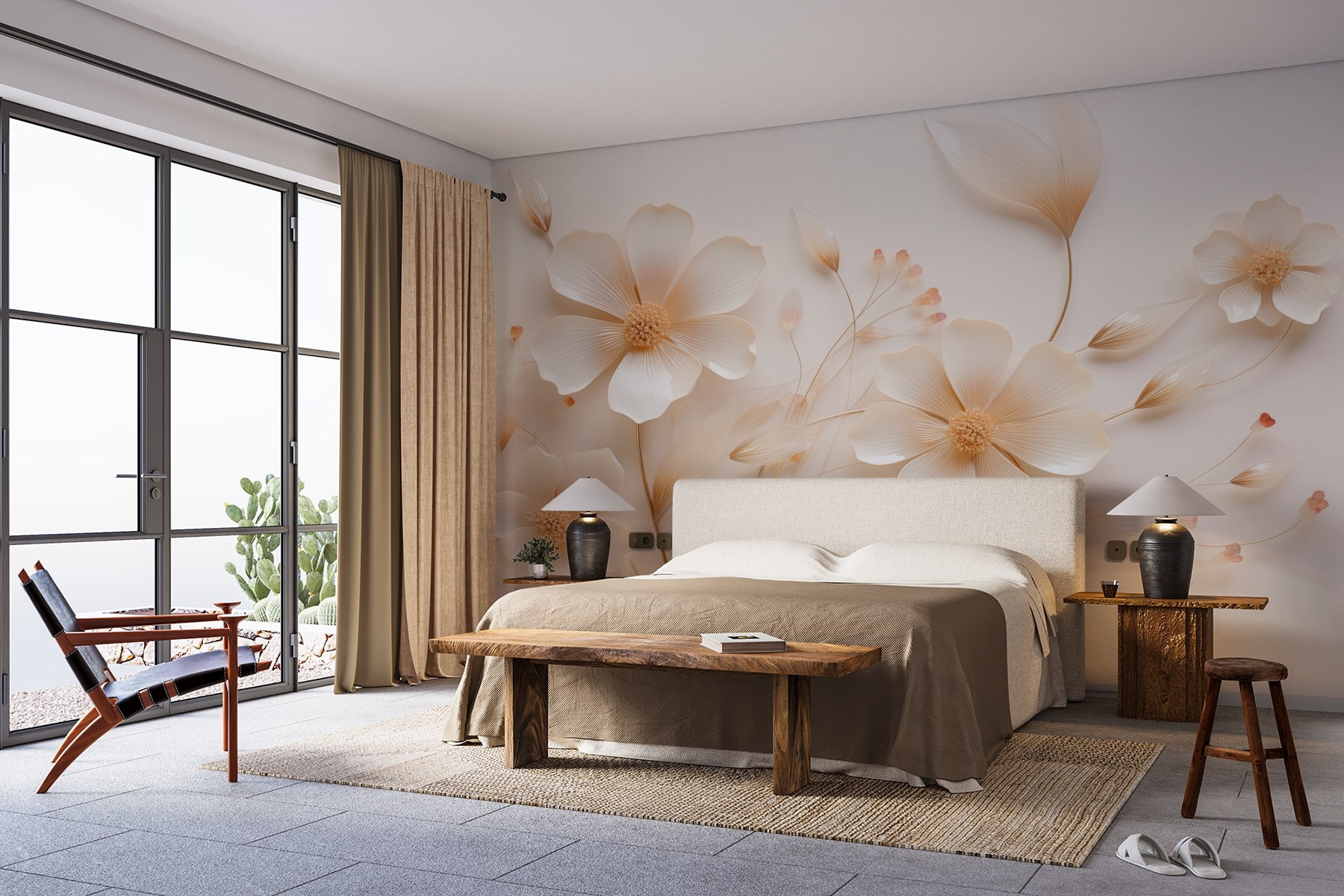 Delicate blooms on a soft backdrop