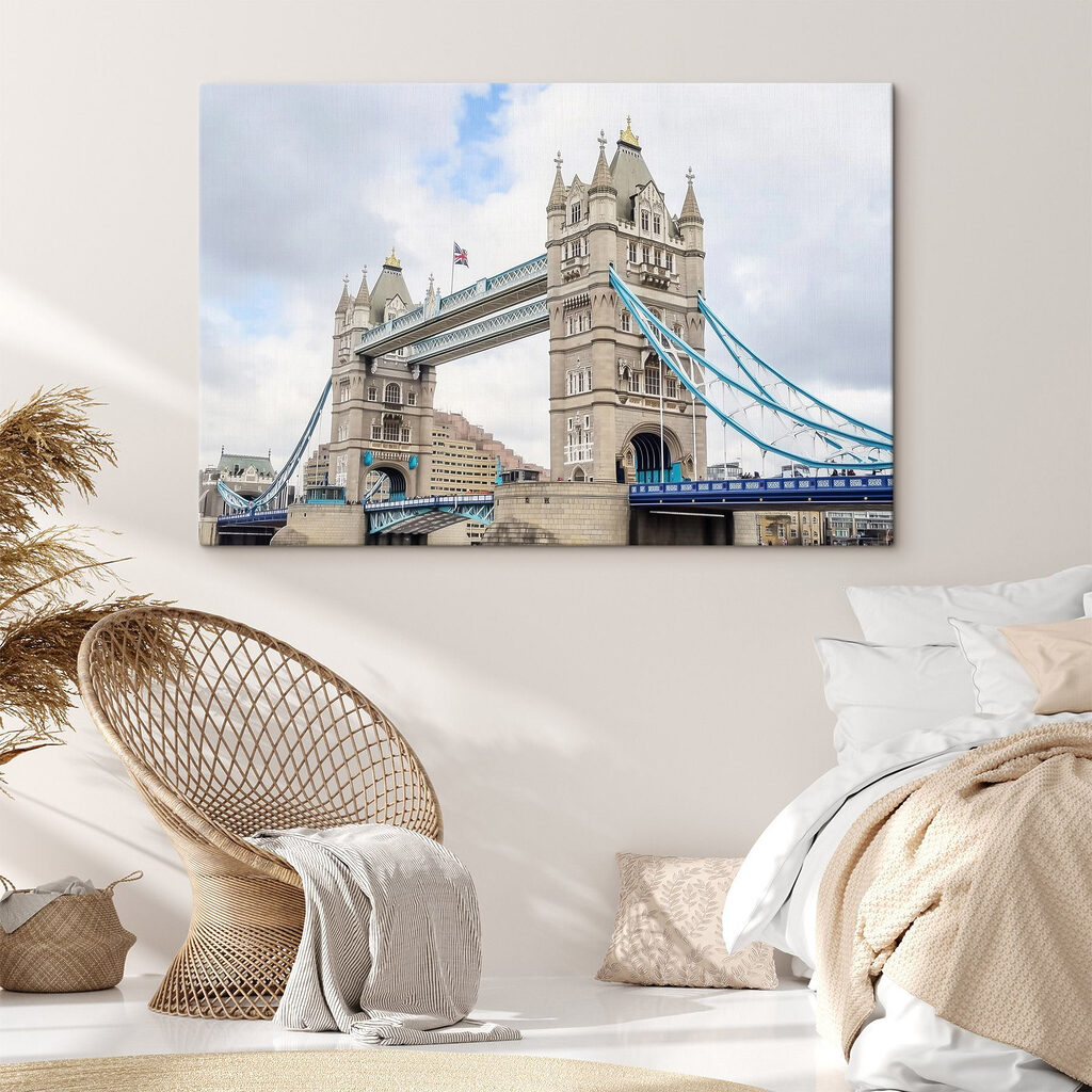 Bridge with towers and a bridge over water