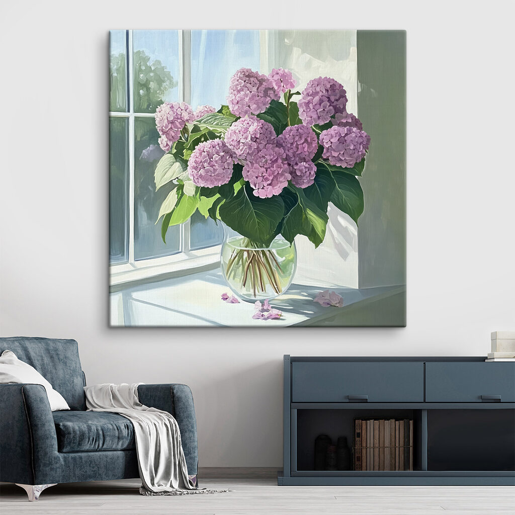 Painting of a vase of flowers