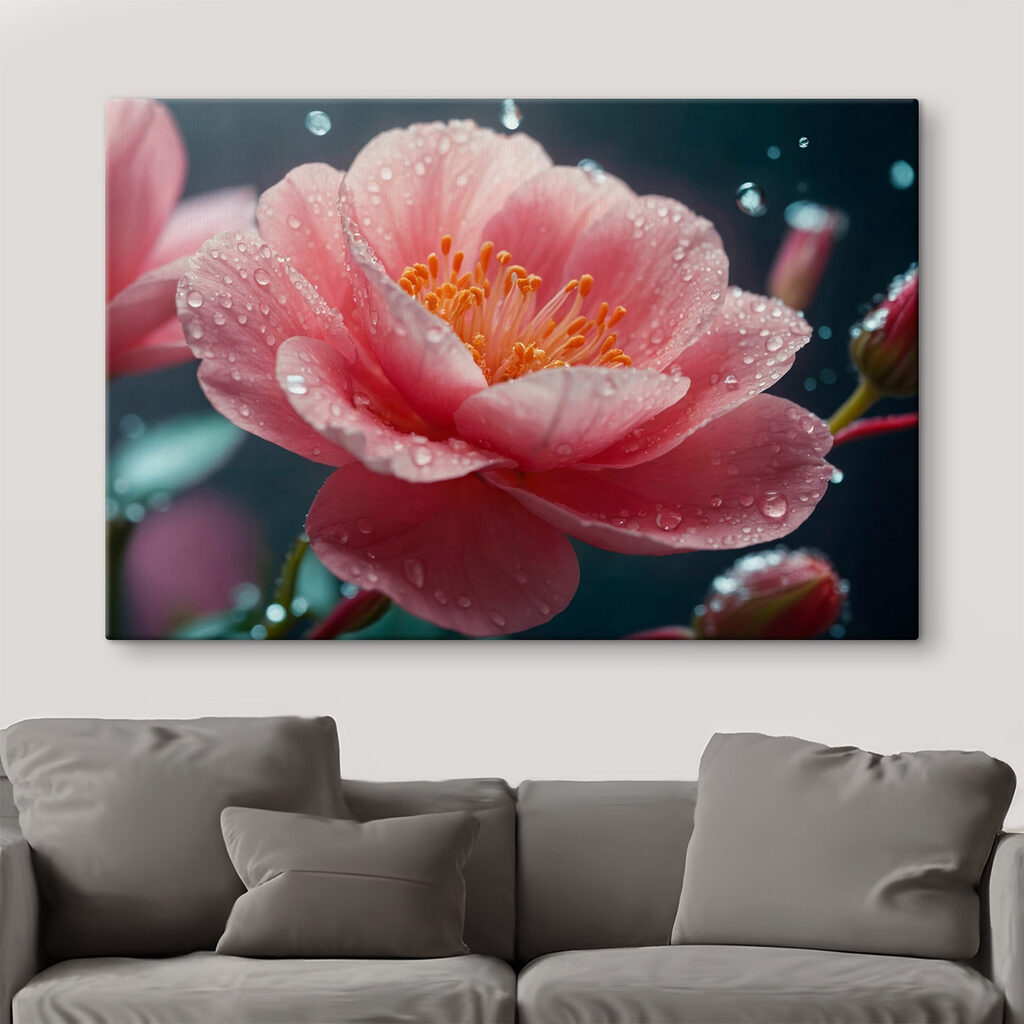 Delicate petals after a gentle rain