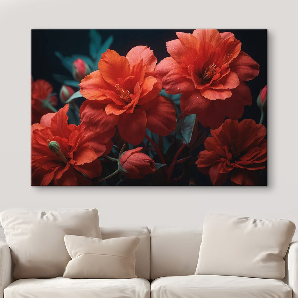 Group of red flowers