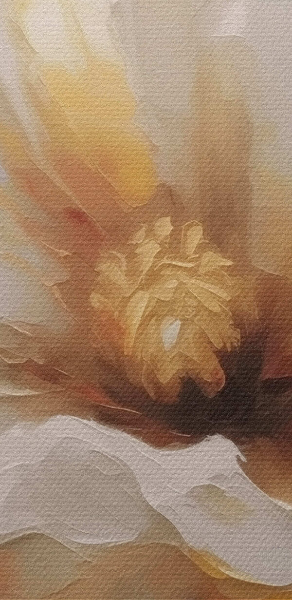 Malba bílé květiny Malba bílé květiny