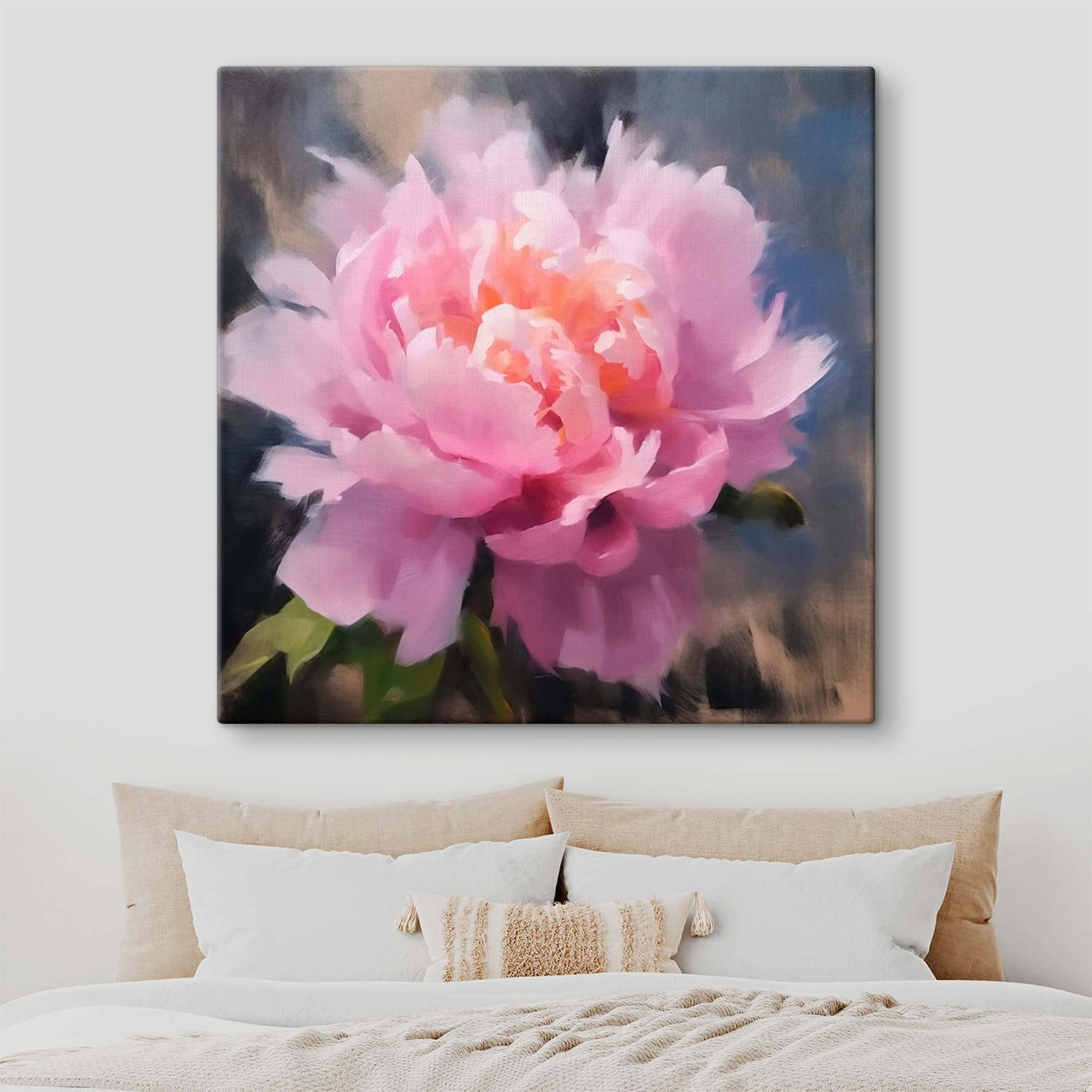 s43216pib1m - Růžový květ se zelenými listy - tegory