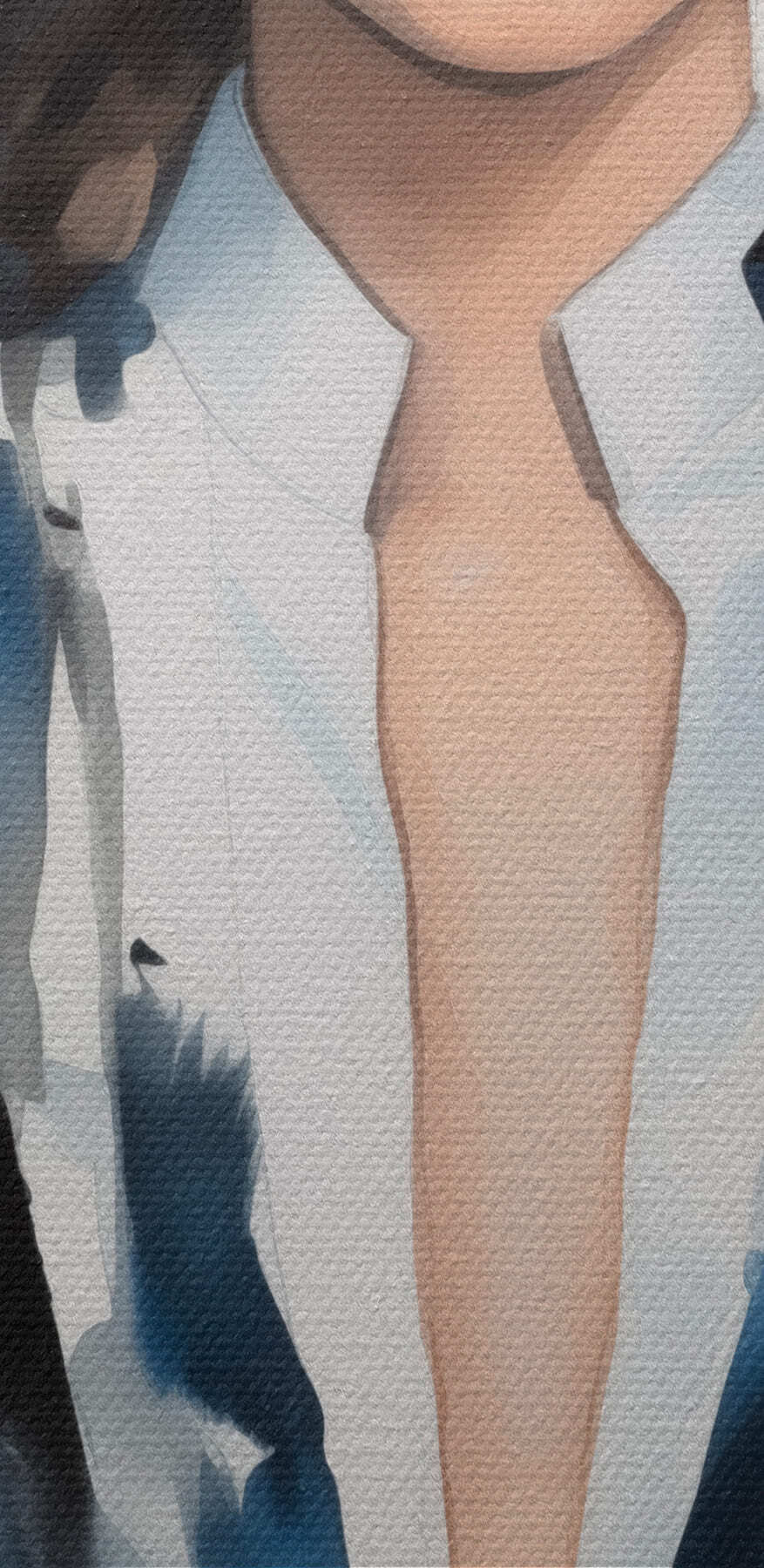 Žena v pruhovaném saku