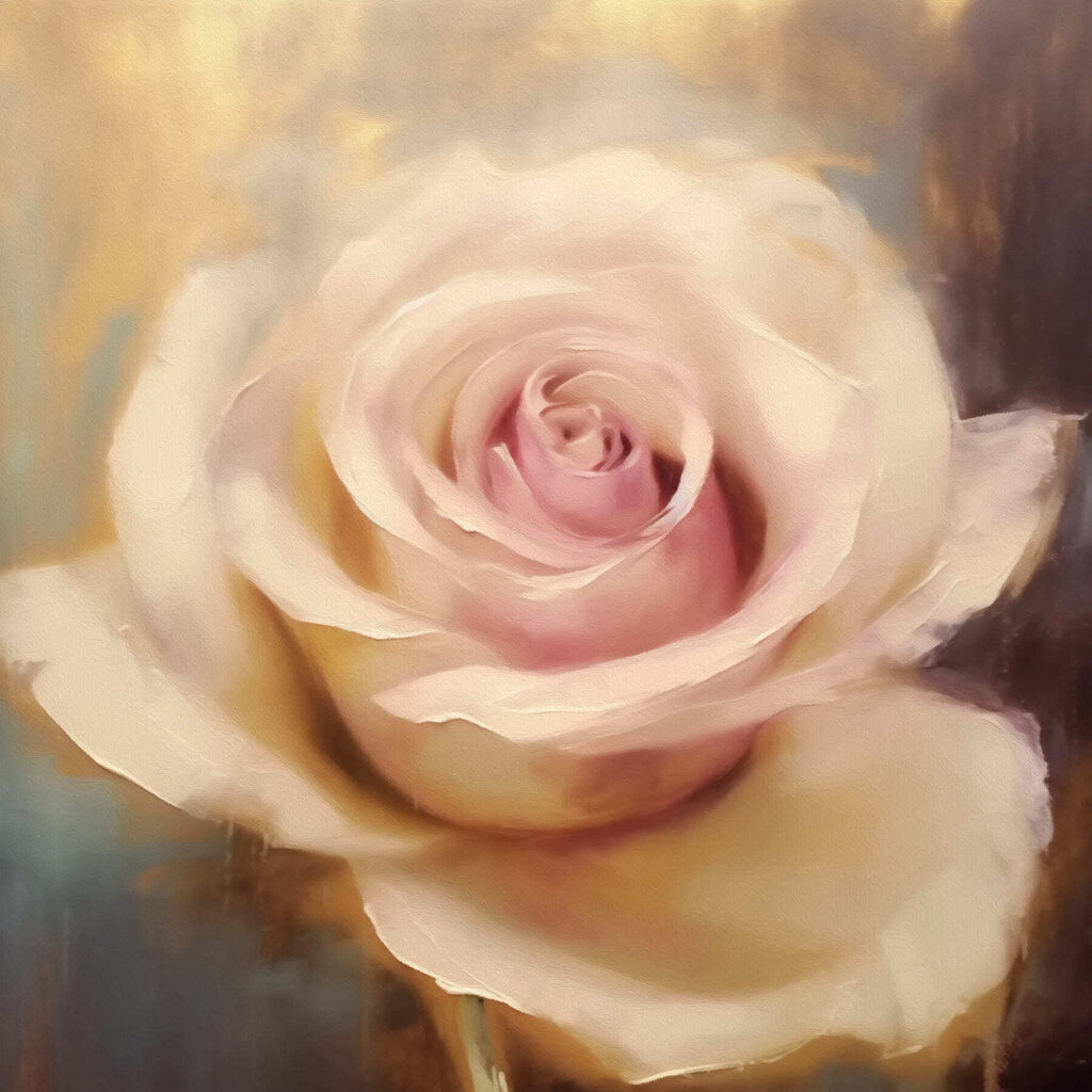Elegant rose in soft hues