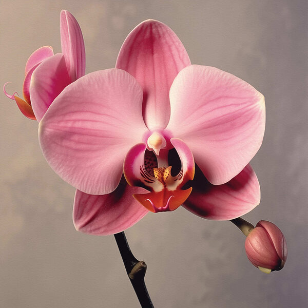 Jemná růžová orchidej v plném květu Jemná růžová orchidej v plném květu
