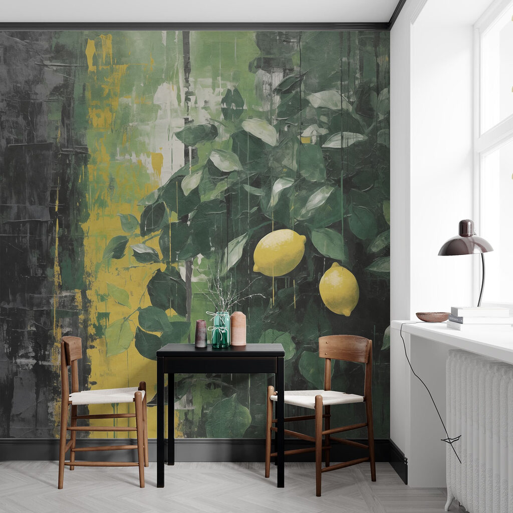 Painting of lemons from a tree Painting of lemons from a tree