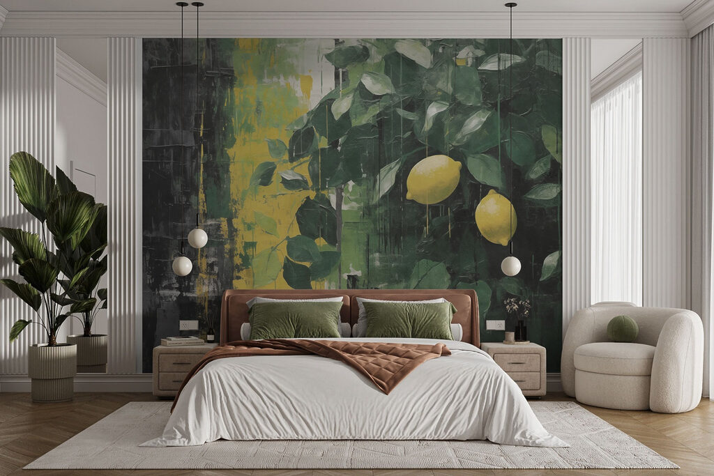 Painting of lemons from a tree Painting of lemons from a tree