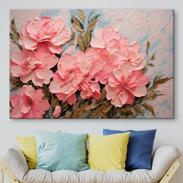 Painting of pink flowers Painting of pink flowers