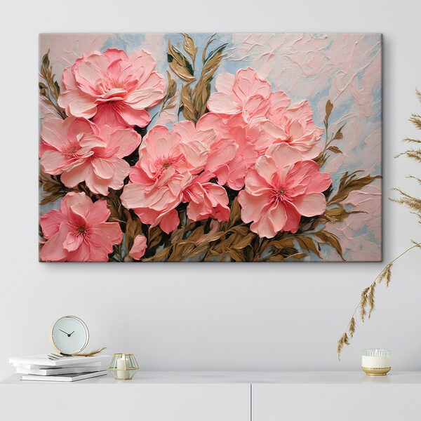 Painting of pink flowers Painting of pink flowers