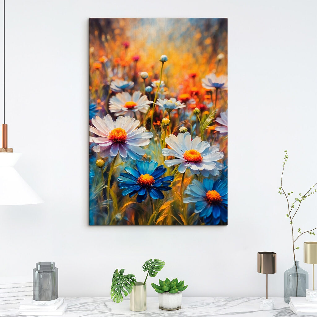 Vibrant blooms in a colorful field