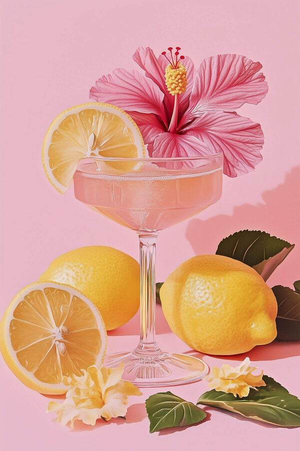 Sklenice s nápojem a citrony Sklenice s nápojem a citrony
