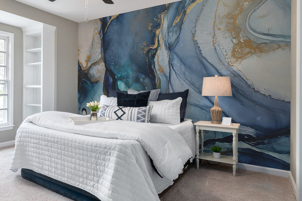 Azure waves embrace serene shores