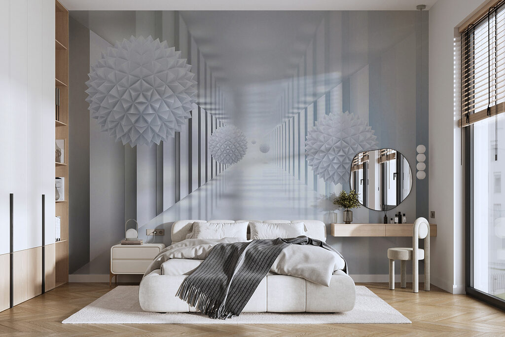 White room with white balls White room with white balls