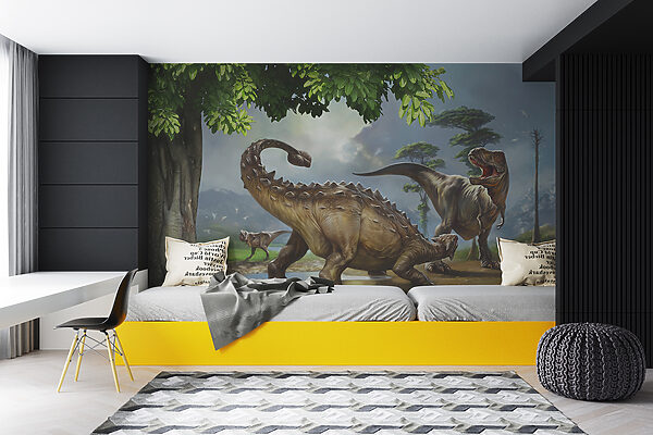 Malba dinosaurů u řeky Malba dinosaurů u řeky