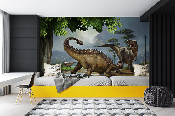 Malba dinosaurů u řeky Malba dinosaurů u řeky