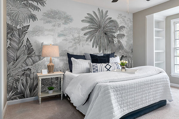 Černobílý obraz lesa Černobílý obraz lesa