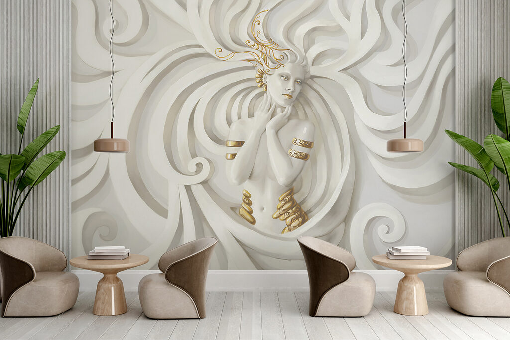 Swirling Elegance in Mythical Embrace Swirling Elegance in Mythical Embrace