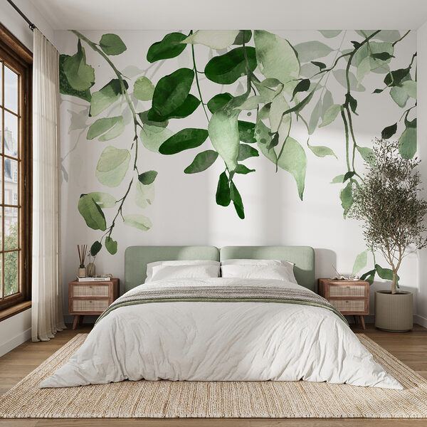 Elegantní design zelených listů na pozadí Elegantní design zelených listů na pozadí