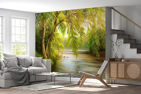 Řeka se stromy a trávou u62865pig7mr 600x400 - Řeka se stromy a trávou