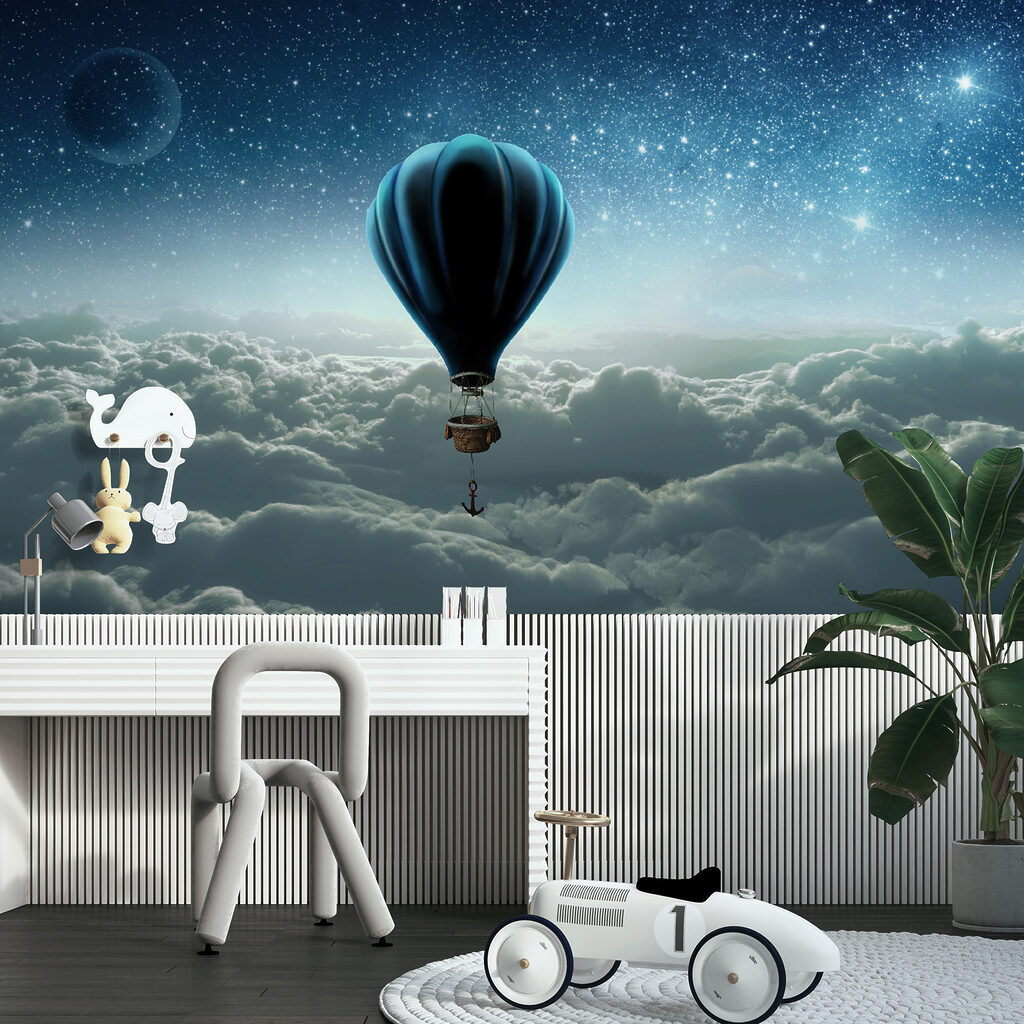 Hot air balloon in the sky