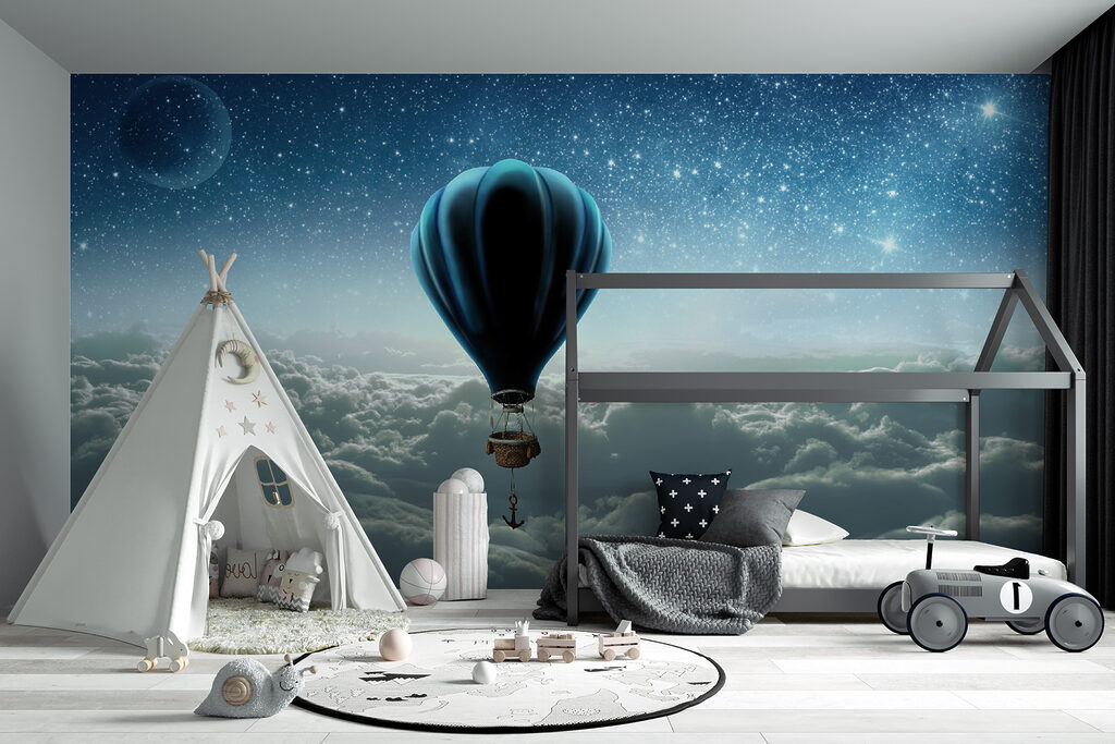 Hot air balloon in the sky