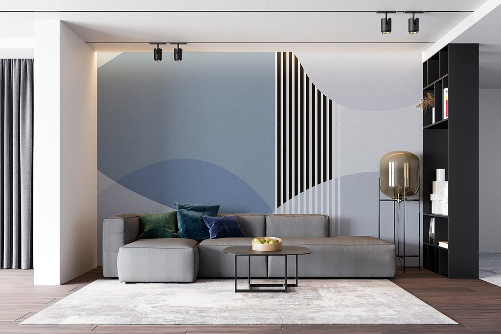 A blue and white background with black lines and circles