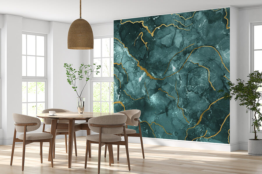 Elegantní design v barvě teal a s teplými akcenty. Elegantní design v barvě teal a s teplými akcenty.
