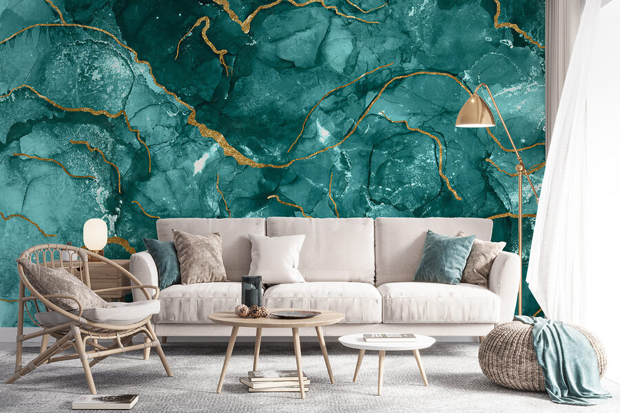 Elegantní design v barvě teal a s teplými akcenty. Elegantní design v barvě teal a s teplými akcenty.