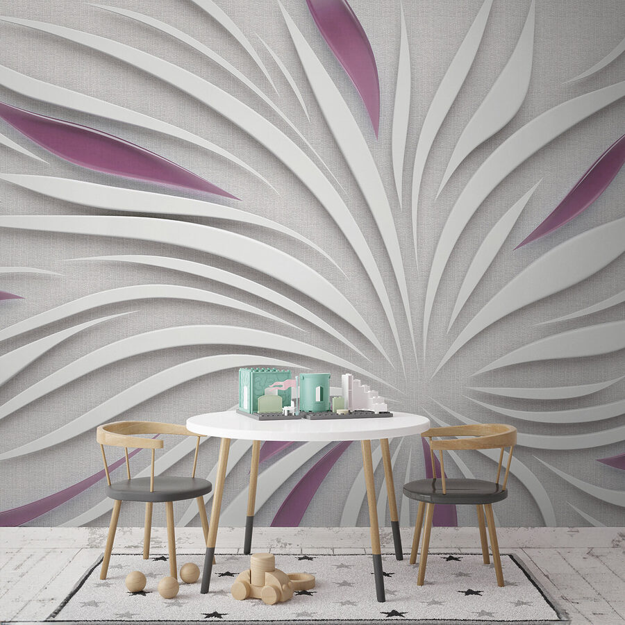 Fototapeta Bílý a fialový design - Image 2