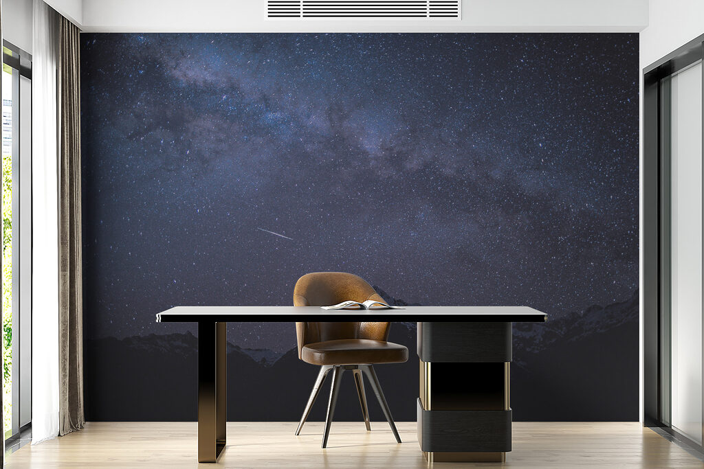 Starry sky over mountains Starry sky over mountains